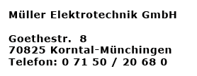 Müller Elektrotechnik GmbH